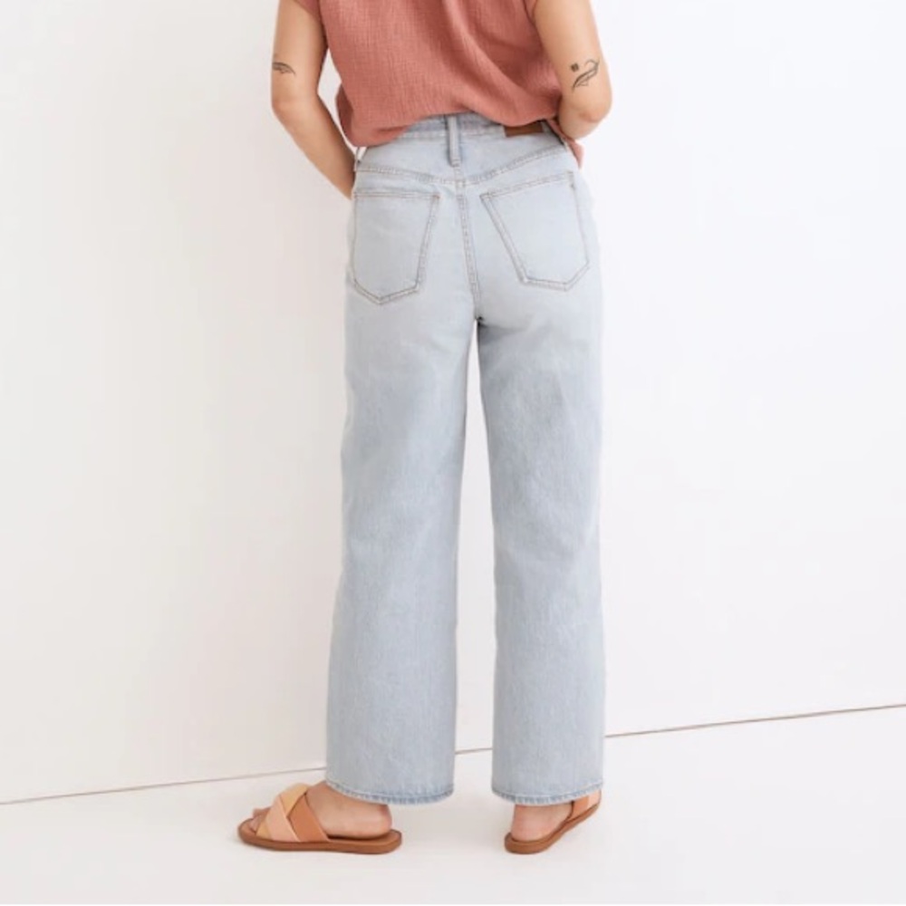 Madewell Light Blue Wide-Leg Denim Jeans - Picture 6 of 7